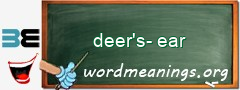 WordMeaning blackboard for deer's-ear